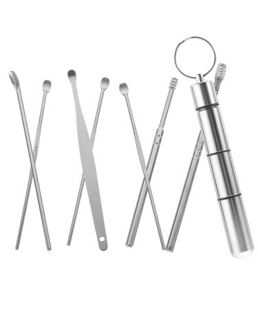 Ear Scoop Ear Wax Removal Tool Camera Ear Pick Ear Cleansing Tool Set Stainless Steel Earwax Removal Ear Spoon Ear Wax Removal Tools for Man Women Wush Ear Cleaner Ear Wax Pick