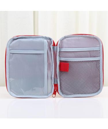 Buy Mini First Aid Bag - Portable Empty Medication Storage Bag - Red Medicine Organizer - Buy Online on GoSupps.com