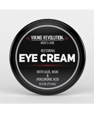 Viking Revolution Natural Eye Cream for Men - Mens Eye Cream for Anti Aging, Dark Circle Under Eye Treatment- Men's Eye Moisturizer Wrinkle Cream - Helps Reduce Puffiness, Under Eye Bags and Crowsfeet 0.51 Fl Oz (Pack of 1)