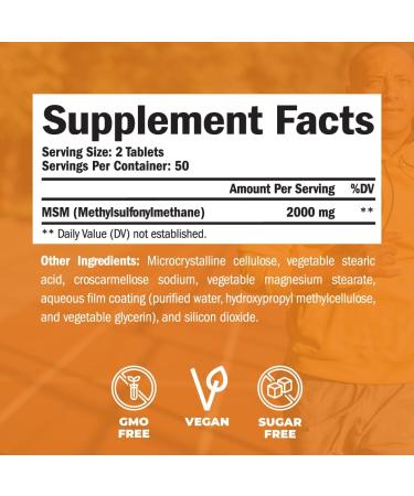 Glucosamine Chondroitin MSM Joint Support Supplement & High Potency MSM Supplement (2000mg per Serving) for Cartilage & Joint Health - Buy Online on GoSupps.com