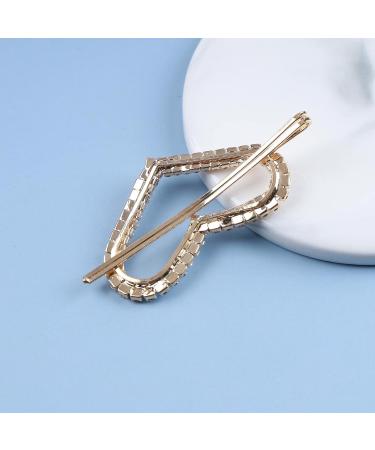 Inilbran Vintage Crystal Heart Hair Clips Gold Cz Rhinestone Wedding Hair Barrettes Vintage Rhinestone Heart Hairpin Barrette Sparkly Cz Hair Pins Hairclip Decorative Bobby Pins Crystal Headpieces - Buy Online on GoSupps.com