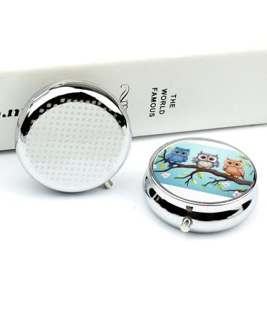Travel Pill Box Case - 3 Compartment Owl Design | Portable Medicine Organizer for Purse & Pocket - Buy Online on GoSupps.com