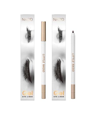 Heykomi Non-Smudging Waterproof and Long-Lasting Eyeliner Pencil Heykomi Makeup Waterproof Eye Liner Pencils Quick Drying Long Lasting Waterproof and Sweat Proof Eyeliner (Black+Brown)