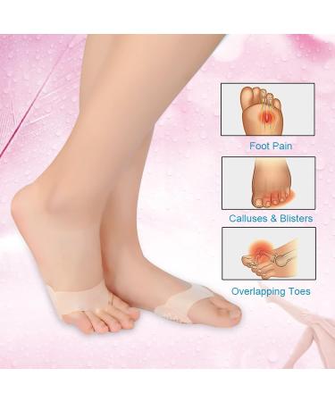 High Heel Insoles for Women | Silicone Gel Forefoot Pads for Blister Care & Pain Relief - 1 Pair Silica White - Buy Online on GoSupps.com