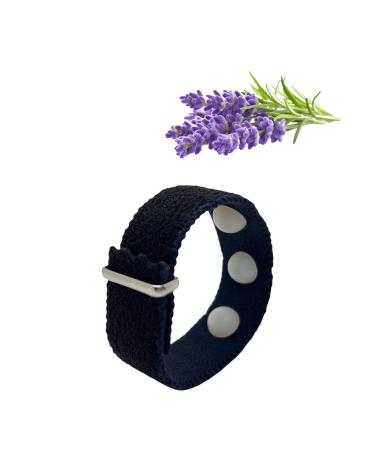 Sleeping pills acupressure bracelets lavender aroma therapy sleepless band anti-evil emotion bracelet (single band) black lavender (medium 7 in)