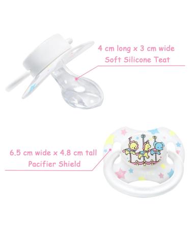 LittleForBig Large Shield Pacifier Generation II - Adult Size White Little Circus Carousel Pattern | Shop Now for International Shipping - Buy Online on GoSupps.com