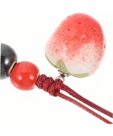 TEHAUX 3pcs Strawberry Pendant Car Gifts Strawberry Hanging Adornment Pendant Strawberry Keyring Car Ornament Key Fob Strawberry Hanging Ornament for Phone Folk-custom Handbag Ceramics - Buy Online on GoSupps.com