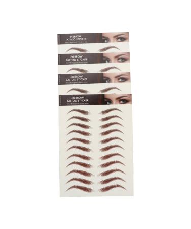 Beavorty 12 Sheets Waterproof Eyebrow Stickers Lady Tools Authentic Eyebrows Imitation Eyebrow Tattoos Simple