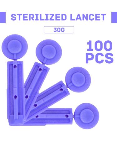 Lancets for Blood Test 30 Gauge Blood Sugar Lancets 100 Count Disposable Twist Top Lancets Sterile Diabetic Lancets for Glucose - Buy Online on GoSupps.com