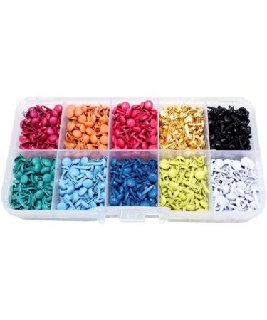 500pcs Bestartstore Mini Brads Paper Fasteners - 10 Colors, 5x8mm Metal Round Brads for DIY Paper Craft Projects - Buy Online on GoSupps.com