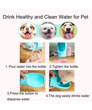 COFOETLN Dog Water Bottle 12-19oz - Portable Leak Proof Pet Water Dispenser for Outdoor Walks and Travel - Food Grade Plastic, 12oz Blue - Buy Online on GoSupps.com