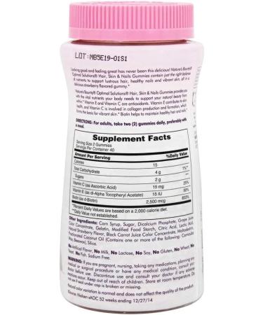 Nature's Bounty Optimal Solutions Hair Skin Nails 3-Pack 80 Gummies Premium Pack - Buy Online on GoSupps.com