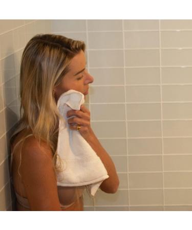 Set of 12 White Bamboo Viscose-Cotton Washcloths 13X13 - 700 GSM Hotel Luxury Turkish Baby Bath Towel Set - Buy Online on GoSupps.com