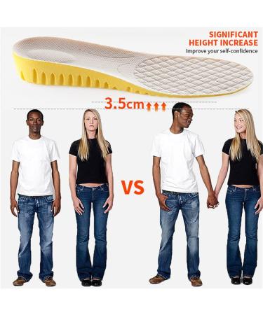 Soft Breathable Height Increasing Insoles for Men & Women - Elastic Honeycomb Shock-Damping Orthopedic Shoe Cushions (41-45 1.5 cm) - Buy Online on GoSupps.com