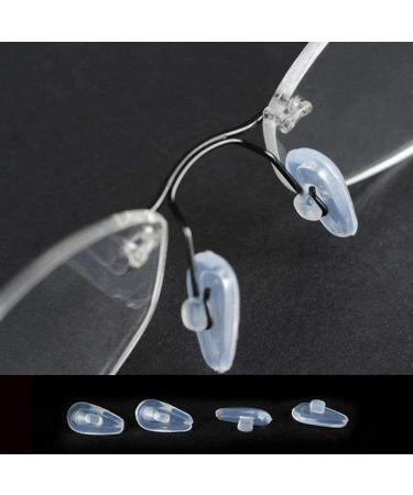 BEHLINE Soft Silicone Air Cushion Eyeglass Nose Pads - 14mm Anti-Slip Replacement Nosepads for Glasses and Sunglasses (Clear, 5 Pairs) - Buy Online on GoSupps.com