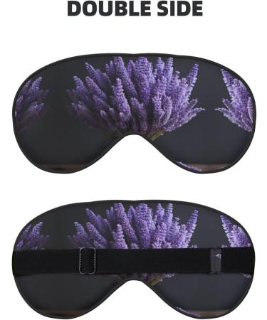 Shop Lavender Bouquet Print Unisex Sleep Eye Mask | Soft Comfort Eye Shade for Travel Yoga & Shift Work - Buy Online on GoSupps.com