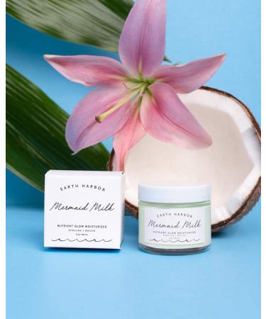 Earth Harbor Mermaid Milk Nutrient Glow Moisturizer - Lightweight Botanical Hydration with Matcha and Spirulina | Non-GMO + Plant-Based - Buy Online on GoSupps.com