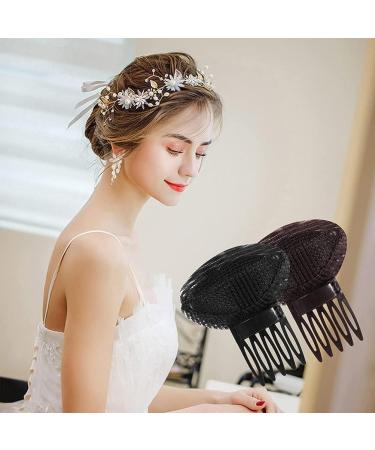 U-K 1pc Puff Hair Head Cushion Invisible Bump Up Volume Hair Base Fluffy Self Insert Hair Pad Sponge Clip Great for Women & Girls Nice and Professional - Buy Online on GoSupps.com