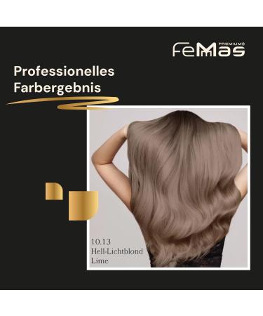 Buy Femmas Professional Hair Color 3x Light Light Blonde Lime 10.13 | Argan Oil & Keratin | Permanent Radiant Results - 100ml - Buy Online on GoSupps.com