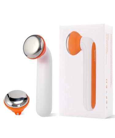 Ice Roller for Face & Eye  Face Roller with A Replaceable Head for Reducing Puffiness  Migraine  Pain Relief and Minor Injury Orange