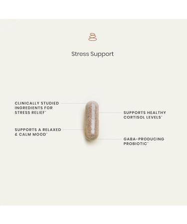 Perelel Stress Support Supplement with Ashwagandha Saffron Holy Basil and Probiotic Plant Based Formula for Relaxation and Wellness Support Gluten Free Non GMO 30 Capsules - Buy Online on GoSupps.com