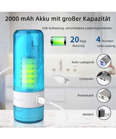 Geediar Oral Shower Test Winner | Water Flosser with 5 Nozzles & 4 Modes | Wireless Tooth Cleaner for Ultimate Oral Care - Buy Online on GoSupps.com