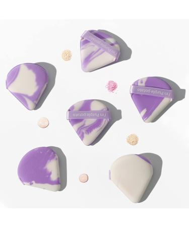 Songaa Triangle Powder Puff Set - 10 Air Cushion Makeup Sponges for Foundation Cream & Concealer - Portable Box - Purple Blending Sponges for Flawless Finish - Buy Online on GoSupps.com