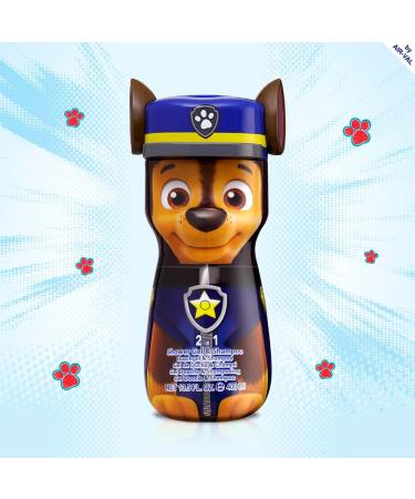 Paw Patrol Chase 3D Bottle Children Hair and Body Wash 2 in 1 Shower Gel and Shampoo Natural Vegan and FSC Approved Shower Gel and Shampoo for Kids 400 ml - Buy Online on GoSupps.com