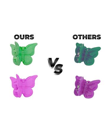 Mesmeriser Butterfly Clips Pack - 50 Assorted Matte Colours Hair Claws for Women & Girls - Buy Online on GoSupps.com