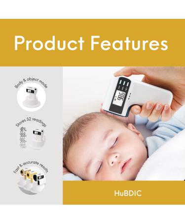 Medical Grade Non-Contact Infrared Forehead Thermometer for Adults and Kids - Touchless Digital Thermometer with LCD Display and Memory Function - FS-300 (Black) - Buy Online on GoSupps.com