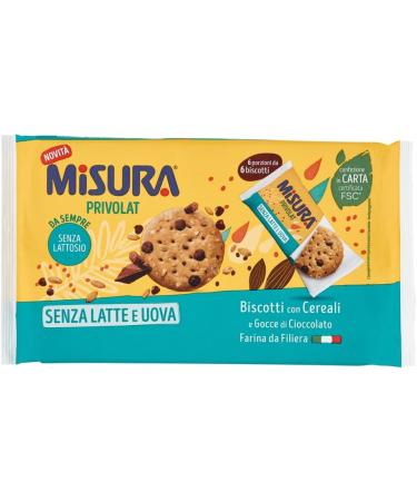  Italian Gourmet E.R. Misura Privolat Pack of 3 biscuits with cereals and chocolate chips dairy-free lactose-free and egg-free 280g pack + Italian Gourmet Polpa di Pomodoro 400g box - Buy Online on GoSupps.com
