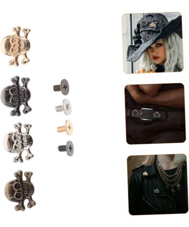 Hohopeti 40 Sets skull rivets leather rivets Retro Skull Rivet Buttons leather rivet kit shoe 3d ghost head A 2X1.5cm - Buy Online on GoSupps.com