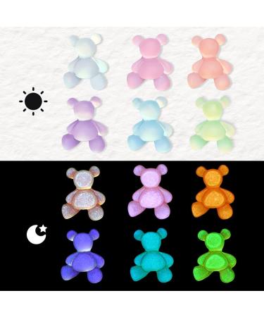 Glow in the Dark Gummy Bear Nail Charms - 60 Pcs | Cute 3D Nail Art Supplies for Acrylic Nails | Kawaii Nail Gems and Rhinestones for Nail Decor - Buy Online on GoSupps.com