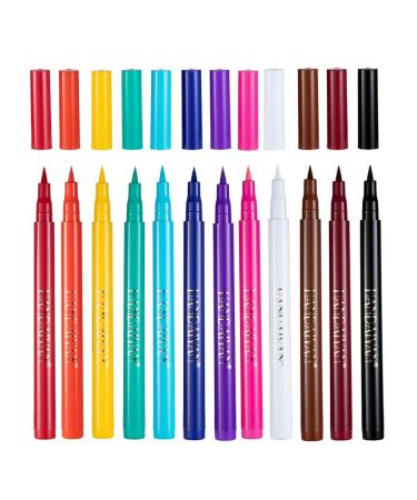 Colorful Eyeliner Set Matte Waterproof Gel Eyeliner Cosplay Eyeshadow Crayon 12PCS waterproof eyeliner