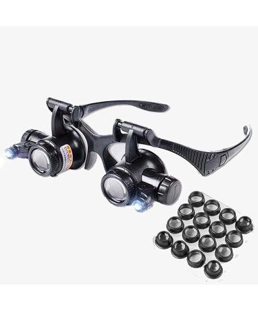 Lightweight Magnifying Glass Head-Weaglasses Type Multiple Magnifying Glass Led with Light for Reading and Repaiwatches Lofty Ambition