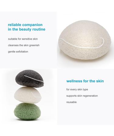 Intirilife Konjac sponge in white - 6.5 cm diameter - 4.5 cm height - Facial cleansing for impure sensitive combination skin Facial sponge exfoliation - Buy Online on GoSupps.com