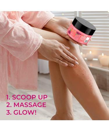 L.U.X Rose & Aloe Vera Body Scrub - 300g | Nourishing Exfoliator for Soft Glowing Skin | International Shipping Available - Buy Online on GoSupps.com