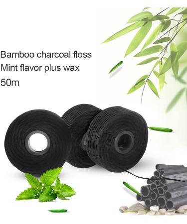 Bamboo Charcoal Dental Floss Waxed Dental Floss Mint-Flavor 55 Yards (Pack of 4) with a Portable Box - Buy Online on GoSupps.com