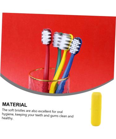 Gleavi Travel Toothbrush with 8 Sleeve Containers - Perfect for Sensitive Gums & Camping | Portable Bristle Toothbrush & Cover Box - Buy Online on GoSupps.com