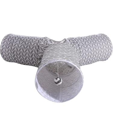 Collapsible Cat Tunnel Toy - 3-Way Play Fun for Cats, Rabbits, Kittens - Gray Arrow Design - Buy Online on GoSupps.com