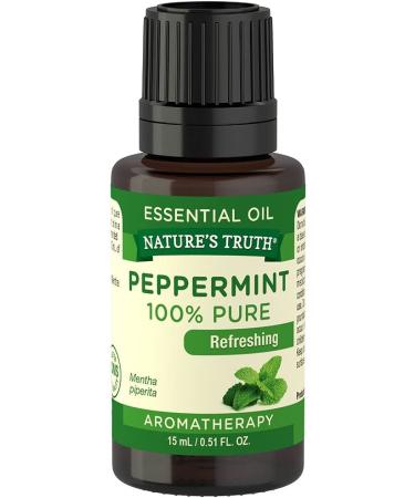 Nature's Truth Peppermint Essential Oil 0.51 fl oz - 100% Pure Aromatherapy Oil - Buy Online on GoSupps.com
