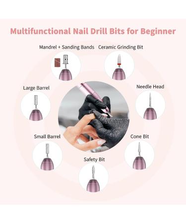 MEGACHIC 35000RPM Cordless Electric Nail Drill for Professional Manicure Pedicure - Rechargeable Efile with Drill Bits & Sanding Bands - Ideal for Acrylic Gel Nails at Home & Salon - Buy Online on GoSupps.com