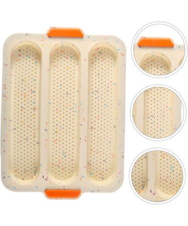 HOMSFOU 2 Pcs 3 Bread Silicone Mold Bread Pan Forms Silicone Bread Baking Trays Silicone Baking Mold Silicone Molds Loaf Pan Bread Baking Tin White Silica Gel Cake Second Generation Toast 34.5x24cmx2pcs Whitex2pcs - Buy Online on GoSupps.com