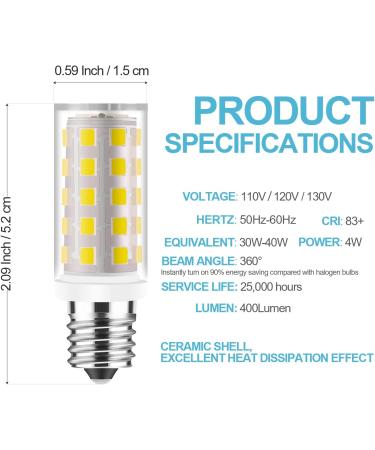 Yucclim No Flicker Double-Sided Mirror Bulb 40W Equivalent - Natural White | Fits Conair & Jerdon Makeup Mirror | 1PCS - Buy Online on GoSupps.com