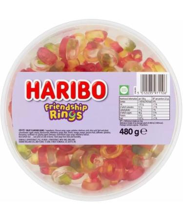 Friendship Rings Tub - Vibrant Fruit Flavour Gums for Sharing - Buy Online on GoSupps.com
