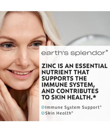 Earth's Splendor Immune Support Supplements with Zinc 50mg Helps Maintain Skin Health Wheat Free No Artificial Color or Flavor Mineral Supplements for Men & Women (100 Tablets) - Buy Online on GoSupps.com