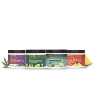 Desert Essence Pineapple Enzyme Cleansing Pads - 50 Vegan & Gluten Free Exfoliating Pads for Radiant Skin - Buy Online on GoSupps.com