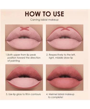Charm Kiss Lip Liner and Lipstick Set - Long-Lasting Matte Makeup Kit (10 Shades) - Buy Online on GoSupps.com