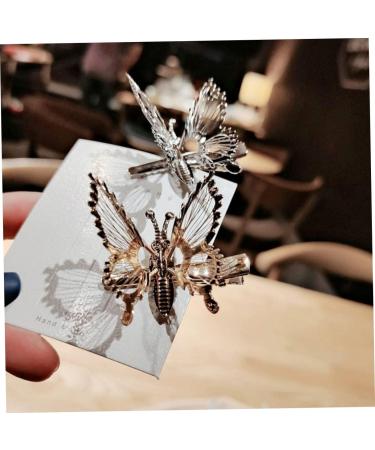 FRCOLOR butterfly headdress small butterfly clips Butterflies hair accessories Butterflies claw clips girls hollow hair gold clips Hair Pin metal snaps Hairpin princess clip flash alloy 3d - Buy Online on GoSupps.com