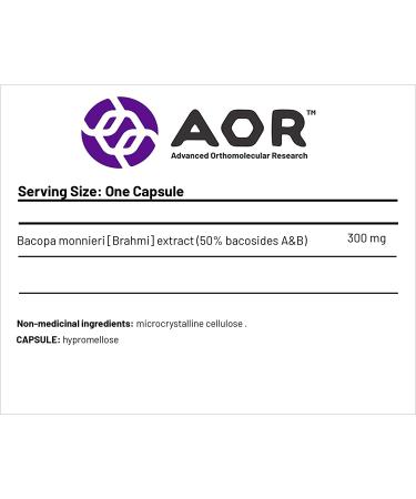 Buy AOR Bacopa Enlighten 60 Veggie Capsules - Enhance Memory & Focus - Buy Online on GoSupps.com
